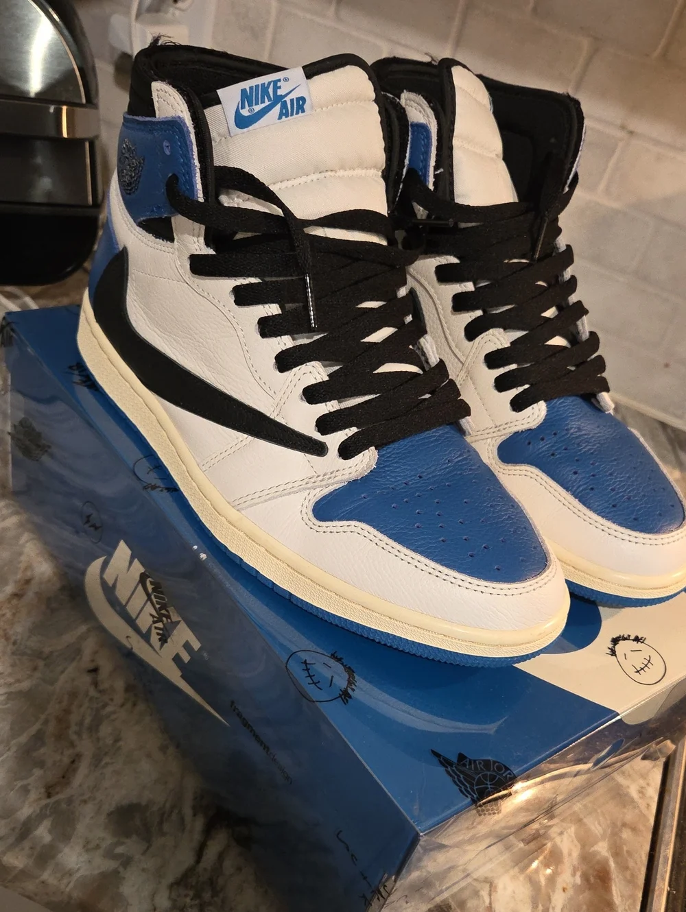 Nike Air Jordan 1 High Fragment Travis Scottt Sz US 10 Excellet Condition